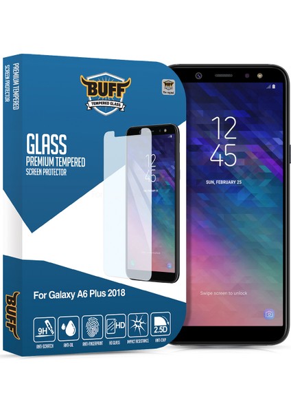 Samsung Galaxy A6 Plus 2018 Glass Ekran Koruyucu