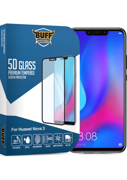 Huawei Nova 3 5D Glass Ekran Koruyucu