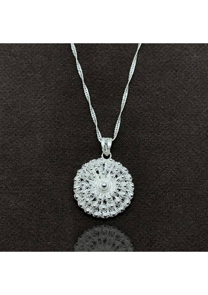 Bereket Model El İşçiliği Telkari Gümüş Kadın Kolye