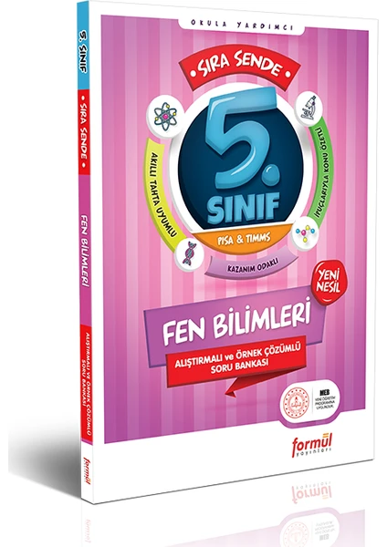 Formül Yayınları Sıra Sende 5. Sınıf Fen Bilimleri Alıştırmalı ve Örnek Çözümlü Soru Bankası