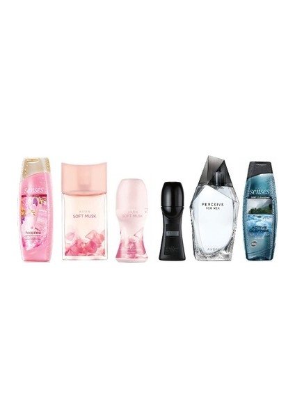 Perceive Erkek Parfümü ve Avon Soft Musk Bayan Parfümü Seti