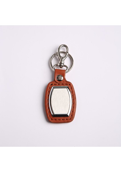 Kahverengi Deri Tasarım Anahtarlık