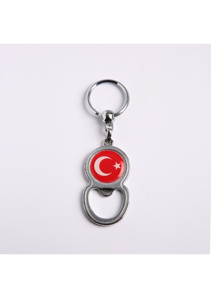 Bayrak Temalı Açacaklı Anahtarlık
