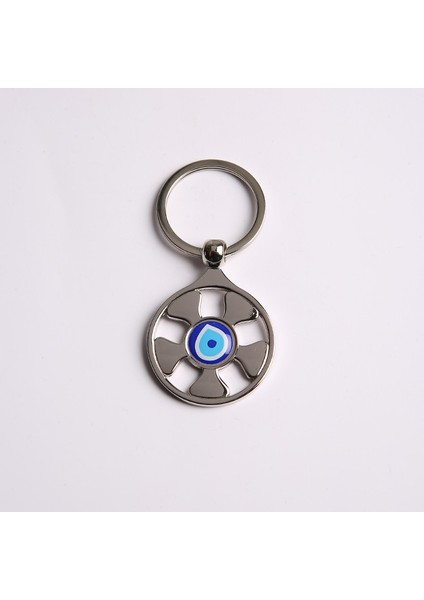 Nazar Boncuğu Simgeli Tasarım Anahtarlık