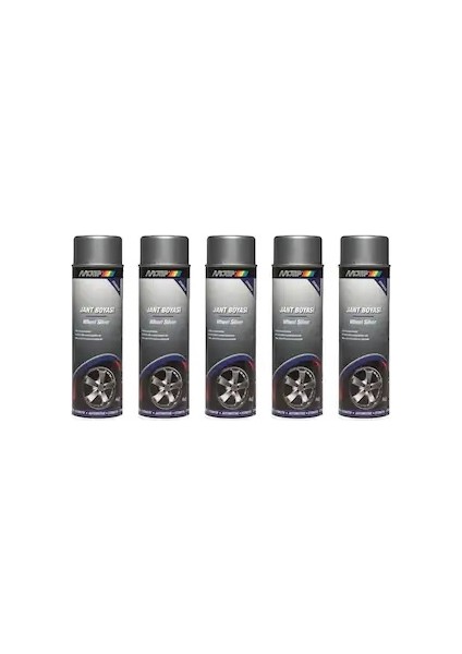 5'li Universal Akrilik Sprey Jant Boyası Parlak Gümüş 500ML