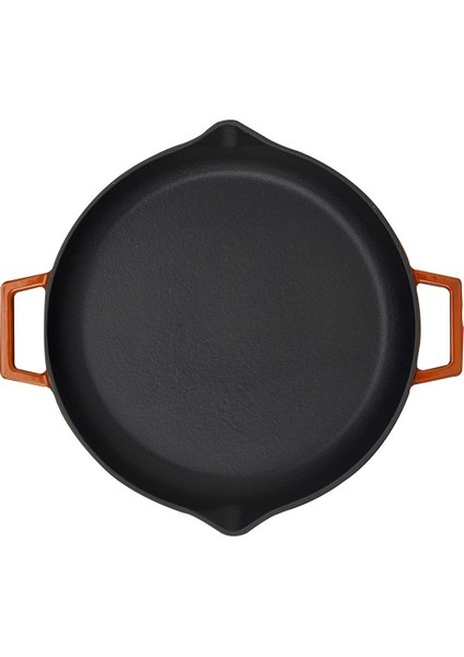 Döküm Yuvarlak Kızartma Tavası Çap 30 cm Turuncu fiyatları