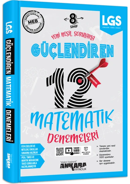 Ankara Yayıncılık 8.Sınıf  Matematik 12 Güçlendiren Deneme