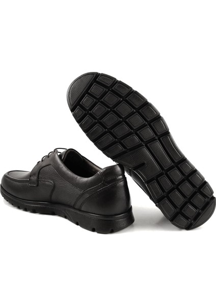 32614 Erkek Siyah Deri Comfort Ayakkabı