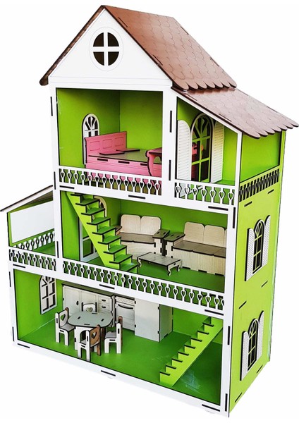 Woodylife Ahşap Oyuncak Ev Portatif Bebek Evi