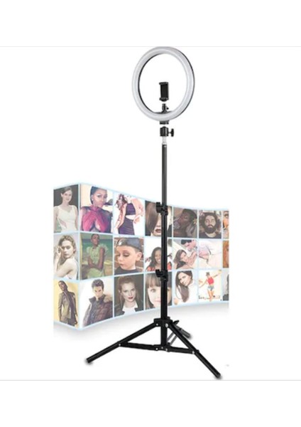 Youtuber Led Tripod Video Selfie Stüdyo Makyaj Işığı 10" Halka Işık