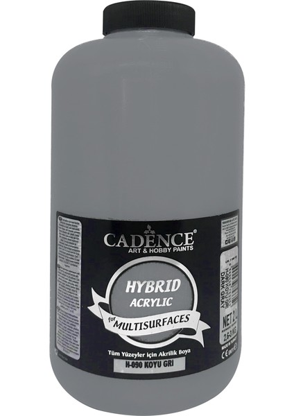 Hibrit Multisurface Boya 2 Litre H090 Koyu Gri