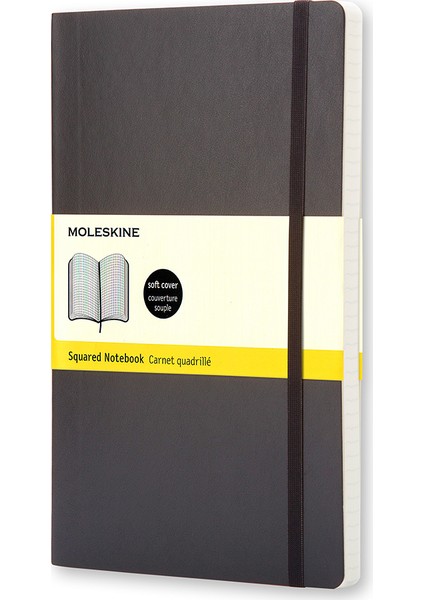 Defter Yumuşak Kapak Cep Boy Kareli Siyah Qp612
