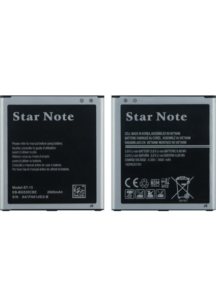 Samsung Galaxy G530 Grand Prime ST-16 2600 mAh Batarya