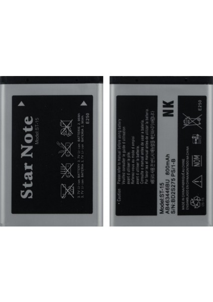 Samsung SGH-E250 ST-15 800 mAh Batarya