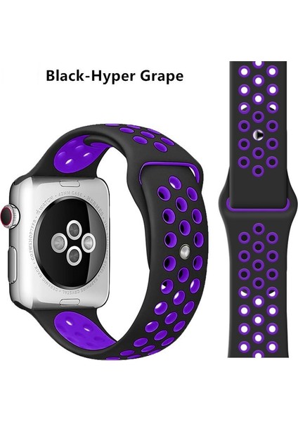Apple Watch Premium 42-44 mm 2-3-4-5 Uyumlu Spor Delikli Silikon Kordon modelleri
