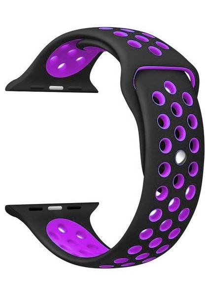Apple Watch Premium 38-40 mm 2-3-4-5 Uyumlu Spor Delikli Silikon Kordon
