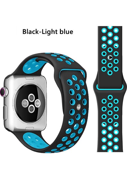 Apple Watch Premium 42-44 mm 2-3-4-5 Uyumlu Spor Delikli Silikon Kordon