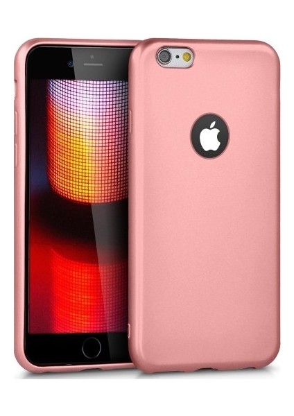 Apple iPhone 6 Plus Kılıf Ultra Lüx Premier Lüx Silikon Kılıf - Rose Gold