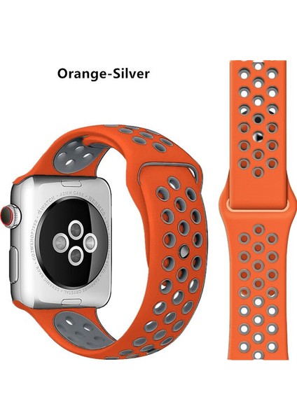 Apple Watch Premium 42-44 mm 2-3-4-5 Uyumlu Spor Delikli Silikon Kordon modelleri