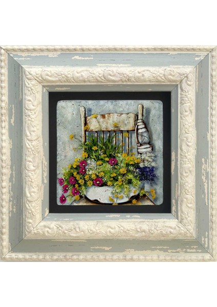 Decor Çerçeveli Taş Duvar Dekoru