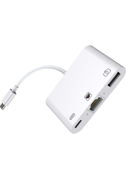 Type-C 3in1 Ethernet ve Kamera Adaptörü AL-31463