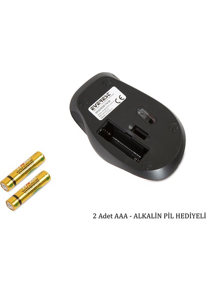 Sm-360 Usb Siyah 3D Optik Süper Sessiz Alkalin Pil Kablosuz Mouse