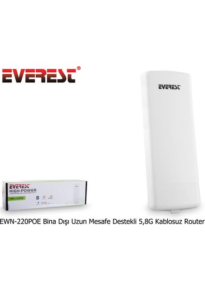 Ewn-220Poe Bina Dışı Uzun Mesafe Destekli 5,8Ghz 300Mbps Repeater + Access Point Kablosuz Ro