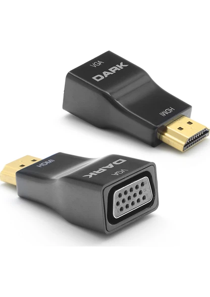 HDMI - VGA Dijital - Analog Dönüştürücü (Ses Desteği Yok) (DK-HD-AHDMIXVGA5)