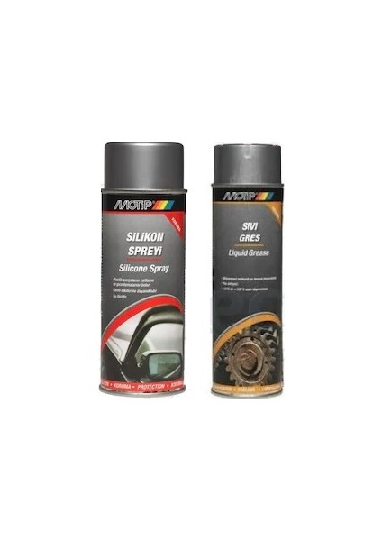 Sıvı Gres 500 ml + Motip Silikon Sprey 400 ml