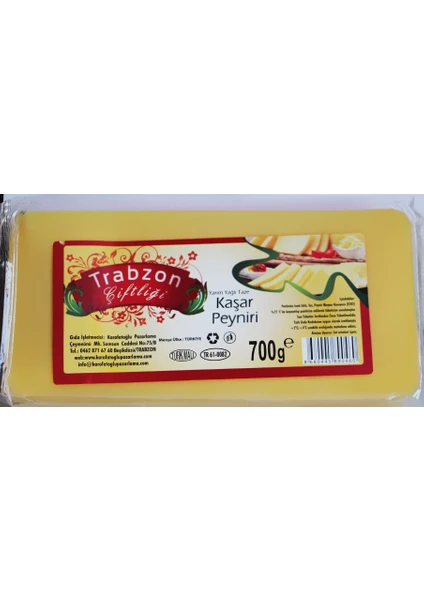 Trabzon Çiftliği Kaşar Peyniri 700 gr