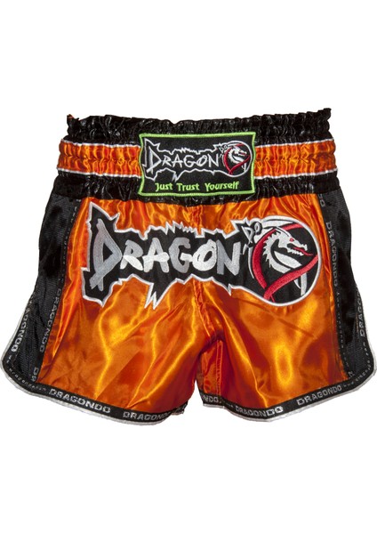 Retro Muay Thai Şortu - Turuncu