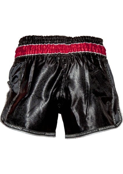 Retro Muay Thai Şortu - Siyah