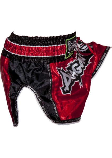 Retro Muay Thai Şortu - Kırmızı