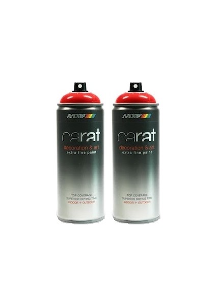 Carat RAL3000 Ateş Kırmızı Parlak Sprey Boya 400ML 2'li