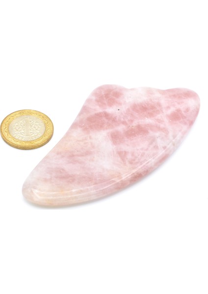 Pembe Kuvars Taşı Gua Sha Yüz Bakımı