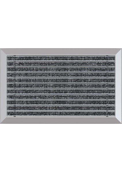Halı Üst Yüzeyli Alüminyum Gri Paspas 50 x 80 cm