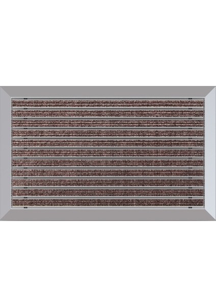 Halı Üst Yüzeyli Alüminyum Kahverengi Paspas 50 X80 cm