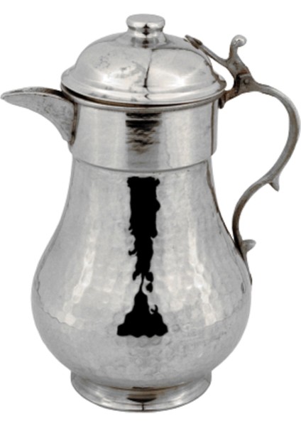 Bakır Sürahi Kapaklı ve Işlemeli