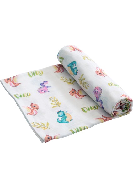 Çok Amaçlı Organik Müslin Örtü - Dino - 75 x 75 cm fiyatları