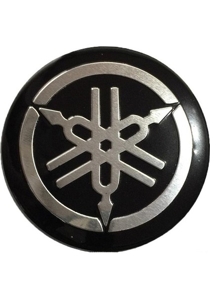 Yuvarlak Yamaha Logo Alüminyum Sticker Etiket