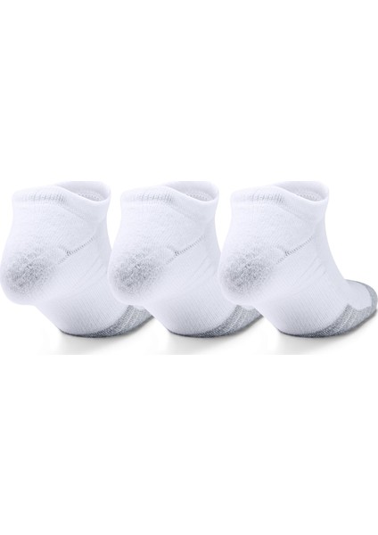 UA HEATGEAR NO SHOW 3PK 1346755-100 Unisex BEYAZ Çorap