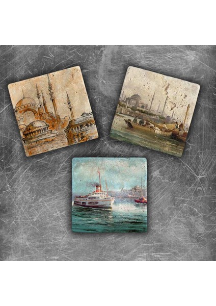 Decor Doğaltaş Magnet - 3'lü Set