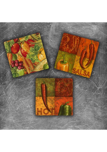Decor Doğaltaş Magnet - 3'lü Set