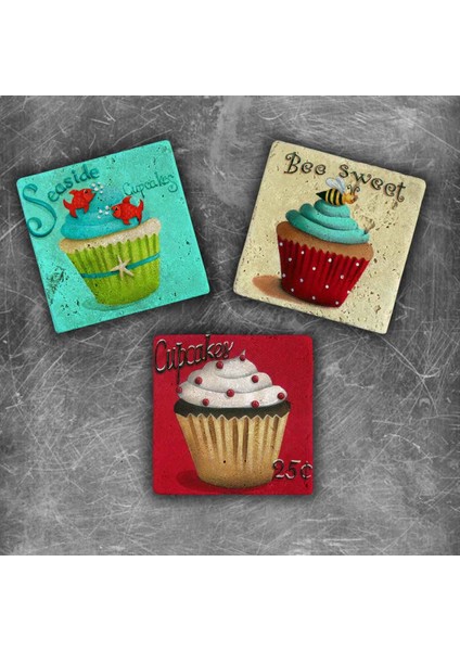 Decor Doğaltaş Magnet - 3'lü Set