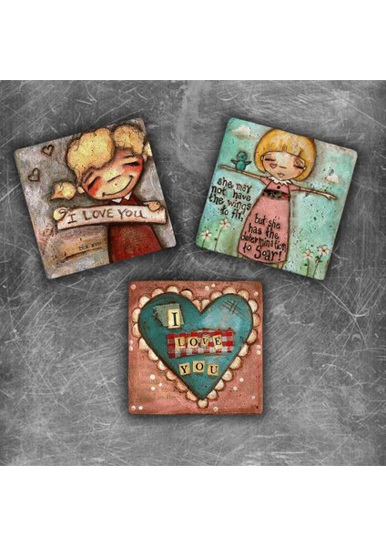 Decor Doğaltaş Magnet - 3'lü Set