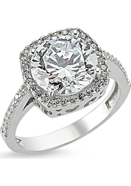 Kolye Küpe Yüzük 3'lü Gümüş Set - Starlight Diamond