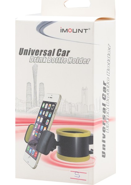 Universal Bardaklıklı Araçiçi Telefon Tutucu Sarı fiyatları