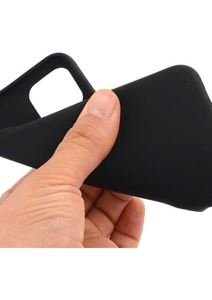 Apple iPhone 11 Pro Max Kılıf Premier Silikon Esnek Koruma + Nano Ekran Koruyucu + Kalem Mavi