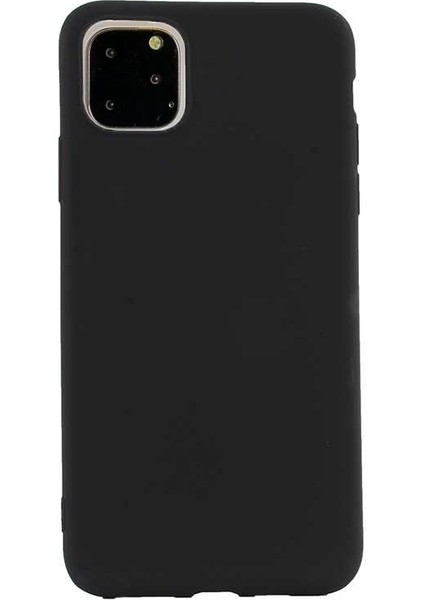 Apple iPhone 11 Pro Max Kılıf Premier Silikon Esnek Koruma + Nano Ekran Koruyucu + Kalem Siyah