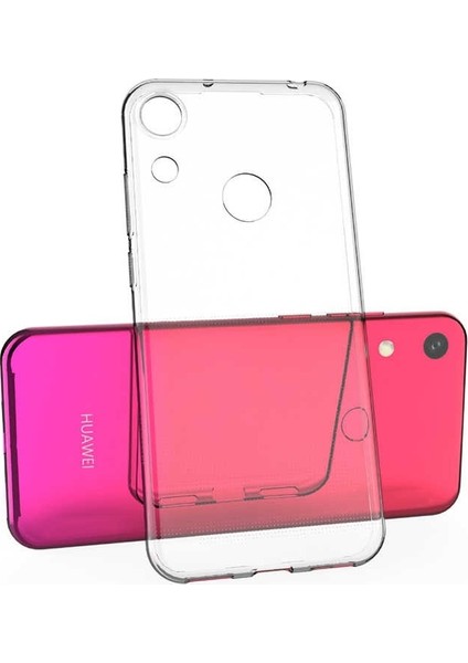 Huawei Honor 8A Kılıf Süper Silikon Yumuşak Koruma + Nano Ekran Koruyucu + Kalem Renksiz